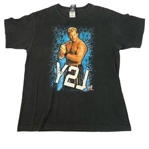 Y2J Chris Jericho WWE 2007 Black Double Sided Wrestling T-shirt Size Men’s Small